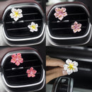 Cute Car Air Freshener Vent Clamp 6 Pcs, Flower Vent Clamp Pink Auto Accessories Interior Aesthetics Ladies Car Air Conditioner Vent Decoration
