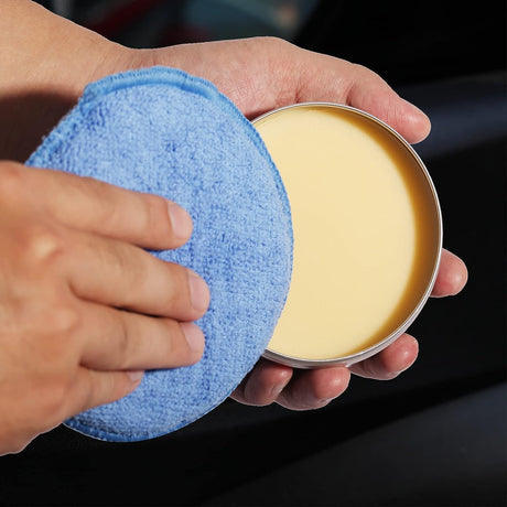 Microfiber Wax Applicator Pads, Car Wax Applicator with Finger Pocket, Buffing & Detail Polishing Foam Pads for Car Cleaning and Fine Polishing (5 inch, 6 Pack)