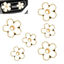 6 PCS Car Air Vent Clips White Daisy Flower Car Air Freshener Clip Air Conditioning Outlet Clip for Car Interior Decoration Accessories (2 Size)