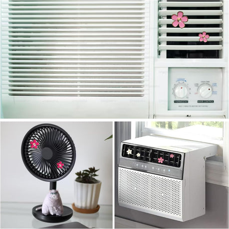 6 PCS Car Air Vent Clips White Daisy Flower Car Air Freshener Clip Air Conditioning Outlet Clip for Car Interior Decoration Accessories (2 Size)