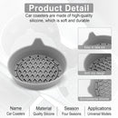 Car Cup Holder Coaster, Silicone Cup Holder Insert, Universal Anti-Slip Cup Holder, Auto Accessories Interior for Men and Women 4 Pack Grey