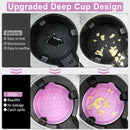 Car Cup Holder Coaster, Silicone Cup Holder Insert, Universal Non-Slip Cup Holder, Auto Accessories Interior for Men and Women 4 Pack Pink