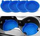 Car Cup Holder Coaster, Silicone Cup Holder Insert, Universal Non-Slip Cup Holder, Auto Accessories Interior for Men and Women 4 Pack Blue