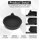 Car Cup Holder Coaster, Silicone Cup Holder Insert, Universal Non-Slip Cup Holder, Auto Accessories Interior Unisex 4 Pack Black