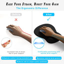 Gel Wrist Rest Mouse Pad - Ergonomic Office Mouse Pad with Wrist Support - Non-Slip, Design Desktop Accessory Pad for Home & Game Decoration (02Pink Serenity)