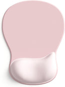Gel Wrist Rest Mouse Pad - Ergonomic Office Mouse Pad with Wrist Support - Non-Slip, Design Desktop Accessory Pad for Home & Game Decoration (02Pink Serenity)