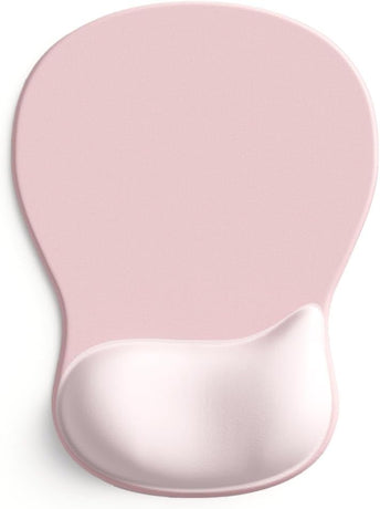 Gel Wrist Rest Mouse Pad - Ergonomic Office Mouse Pad with Wrist Support - Non-Slip, Design Desktop Accessory Pad for Home & Game Decoration (02Pink Serenity)