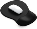 Gel Wrist Rest Mouse Pad - Ergonomic Office Mouse Pad with Wrist Support - Non-Slip, Design Desktop Accessory Pad for Home & Game Decoration (01 Black)