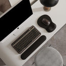 Gel Wrist Rest Mouse Pad - Ergonomic Office Mouse Pad with Wrist Support - Non-Slip, Design Desktop Accessory Pad for Home & Game Decoration (01 Black)