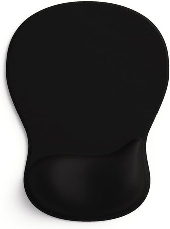 Gel Wrist Rest Mouse Pad - Ergonomic Office Mouse Pad with Wrist Support - Non-Slip, Design Desktop Accessory Pad for Home & Game Decoration (01 Black)