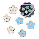 6pcs Flowers Car Air Freshener Vent Clips Blue White Daisy Flowers Air Vent Clip Car Accessories for Women 3.3cm/3cm Refillable Daisy Decor Diffuser