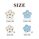 6pcs Flowers Car Air Freshener Vent Clips Blue White Daisy Flowers Air Vent Clip Car Accessories for Women 3.3cm/3cm Refillable Daisy Decor Diffuser