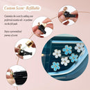 6pcs Flowers Car Air Freshener Vent Clips Blue White Daisy Flowers Air Vent Clip Car Accessories for Women 3.3cm/3cm Refillable Daisy Decor Diffuser