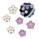 6pcs Flowers Car Air Freshener Vent Clips Purple White Daisy Air Vent Clip Car Accessories for Women 3.3cm/3cm Flower Vehicle Interior Decor Refillable Diffuser
