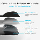 Gel Wrist Rest Mouse Pad - Ergonomic Office Mouse Pad with Wrist Support - Non-Slip Design Desktop Accessory Pad for Home & Game Decoration (06 Mocha Sha)