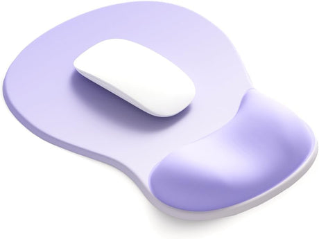 Gel Wrist Rest Mouse Pad - Ergonomic Office Mouse Pad with Wrist Support - Non-Slip Design Desktop Accessory Pad for Home & Game Decoration (06 Purple Gradient)