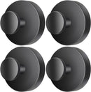 2026 Upgraded Drill-Free Suction Cup Hooks, Stainless Steel Suction Cup Hooks for Shower, Mirror, Wall, Bathroom, Glass, Hanging Towels - 4 Pack, Black