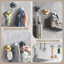 2026 Upgraded Drill-Free Suction Cup Hooks, Stainless Steel Suction Cup Hooks for Shower, Mirror, Wall, Bathroom, Glass, Hanging Towels - 4 Pack, Brushed Silver