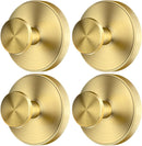 2026 Upgraded Drill-Free Suction Cup Hooks, Stainless Steel Suction Cup Hooks for Shower, Mirror, Wall, Bathroom, Glass, Hanging Towels - 4 Pack, Gold
