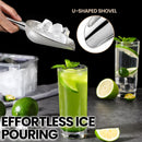 18 oz (approx. 510.3 g) Stainless Steel Fridge Ice Scoop – Dishwasher safe metal scoop with long handle for ice makers, buckets, dog food, flour, and jars – perfect for bars, parties, and weddings