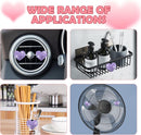 4PCS Heart-Shaped Car Vent Clips with Rhinestone,Bling Air Vent Clips Car Decorations,Premium Shiny Car Clips for Vents Accessories Interior (Purple)