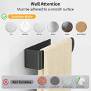 Hand Towel Holder, Self Adhesive Towel Racks for Bathroom Wall Mounted, 8 Inch Square Hand Towel Bar Stick on Wall for Kitchen Cabinet RV, Black (2 Pack)