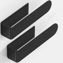 Hand Towel Holder, Self Adhesive Towel Racks for Bathroom Wall Mounted, 8 Inch Square Hand Towel Bar Stick on Wall for Kitchen Cabinet RV, Black (2 Pack)