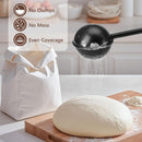 Flour Duster, One-Hand Operation, 304 Stainless Steel Powder Sugar Bowl Dusting Duster, Dusting Flour Sieve，Black
