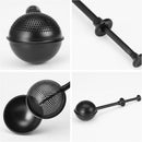 Flour Duster, One-Hand Operation, 304 Stainless Steel Powder Sugar Bowl Dusting Duster, Dusting Flour Sieve，Black