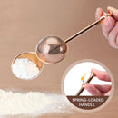 Flour Duster, One-Hand Operation, 304 Stainless Steel Powder Sugar Bowl Dusting Duster, Dusting Flour Sieve,Brown