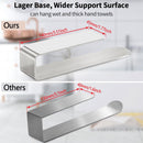 Adhesive Hand Towel Holder, 8 Inch Towel Holder for Bathroom Wall Mounted, Self Adhesive Square Stick on Towel Bar Wall for Kitchen Cabinet RV, (2 Pack)