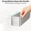 Adhesive Hand Towel Holder, 8 Inch Towel Holder for Bathroom Wall Mounted, Self Adhesive Square Stick on Towel Bar Wall for Kitchen Cabinet RV, (2 Pack)