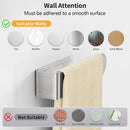 Adhesive Hand Towel Holder, 8 Inch Towel Holder for Bathroom Wall Mounted, Self Adhesive Square Stick on Towel Bar Wall for Kitchen Cabinet RV, (2 Pack)