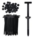 100 Pcs Nylon Universal Cable Buckle for Car - Self-Locking & Easy Installation Zipper Clamp Pin & Button Design - UV Resistant Zipper Tie Tie for Quick and Easy Car Everyday Repair