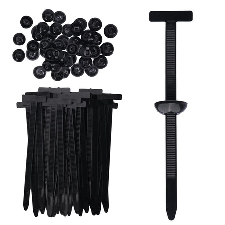 100 Pcs Nylon Universal Cable Buckle for Car - Self-Locking & Easy Installation Zipper Clamp Pin & Button Design - UV Resistant Zipper Tie Tie for Quick and Easy Car Everyday Repair