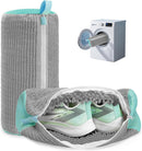 Shoe Washer Bag Laundry Shoe Bag for Washer & Dryer, Reusable 2 Pack Sneaker Cleaning Bag, 360° Deep Cleaning Machine for All Shoe Types with Self-Locking Zipper（Grey）