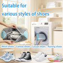 Shoe Washer Bag Laundry Shoe Bag for Washer & Dryer, Reusable 2 Pack Sneaker Cleaning Bag, 360° Deep Cleaning Machine for All Shoe Types with Self-Locking Zipper（Grey）