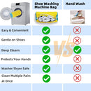 Shoe Washer Bag Laundry Shoe Bag for Washer & Dryer, Reusable 2 Pack Sneaker Cleaning Bag, 360° Deep Cleaning Machine for All Shoe Types with Self-Locking Zipper