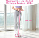 Pedal Resistance Bands with Handles, Upgrade 6-Tubes Manual Tension Training Pedal, Natural Rubber Foot Pedal Resistance Bands, Multifunction Fitness Bands for Abdomen, Waist, Arm, Leg