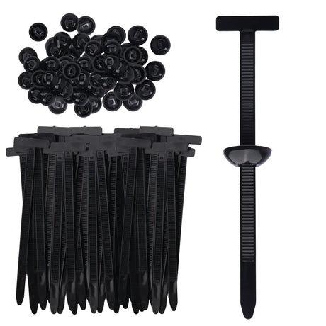 150 Pcs Nylon Universal Cable Buckle for Car - Self-Locking & Easy Installation Zipper Clamp Pin & Button Design - UV Resistant Zipper Tie Tie for Quick and Easy Car Everyday Repair