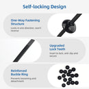150 Pcs Nylon Universal Cable Buckle for Car - Self-Locking & Easy Installation Zipper Clamp Pin & Button Design - UV Resistant Zipper Tie Tie for Quick and Easy Car Everyday Repair