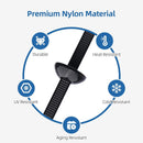 150 Pcs Nylon Universal Cable Buckle for Car - Self-Locking & Easy Installation Zipper Clamp Pin & Button Design - UV Resistant Zipper Tie Tie for Quick and Easy Car Everyday Repair