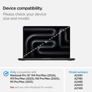 Easy On/Off Magnetic 360° Privacy Screen Filter, Compatible with MacBook Pro 16" (2026 2024, 2023, 2022, 2021, M5, M4, M3, M2, M1, Pro, Max), Anti-Glare Laptop Privacy Screen Shield with Camera Cover - UV Protection 90%