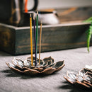 3 Pack Brass Lotus Incense Holder, Incense Sticks Burner, Incense Ash Catcher