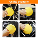 Microfiber Wax Applicator Pads, Car Wax Applicator with Finger Pocket, Buffing & Detail Polishing Foam Pads for Car Cleaning and Fine Polishing (5 inch, 6 Pack) (Yellow)