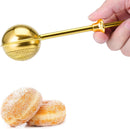 Flour Duster, One-Hand Operation, 304 Stainless Steel Powdered Sugar Bowl Duster, Dusting Flour Sieve, Gift Wrapping, Gold