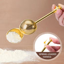 Flour Duster, One-Hand Operation, 304 Stainless Steel Powdered Sugar Bowl Duster, Dusting Flour Sieve, Gift Wrapping, Gold