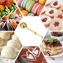 Flour Duster, One-Hand Operation, 304 Stainless Steel Powdered Sugar Bowl Duster, Dusting Flour Sieve, Gift Wrapping, Gold
