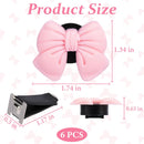6pcs Pink Bow Car Vent Clamp, Cute Air Freshener Clamp, Pink Bow Auto Accessories, Coquette Air Air Conditioning Vent Decoration, Indoor Girl Car Accessories for Women Car Truck Suv
