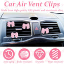 6pcs Pink Bow Car Vent Clamp, Cute Air Freshener Clamp, Pink Bow Auto Accessories, Coquette Air Air Conditioning Vent Decoration, Indoor Girl Car Accessories for Women Car Truck Suv